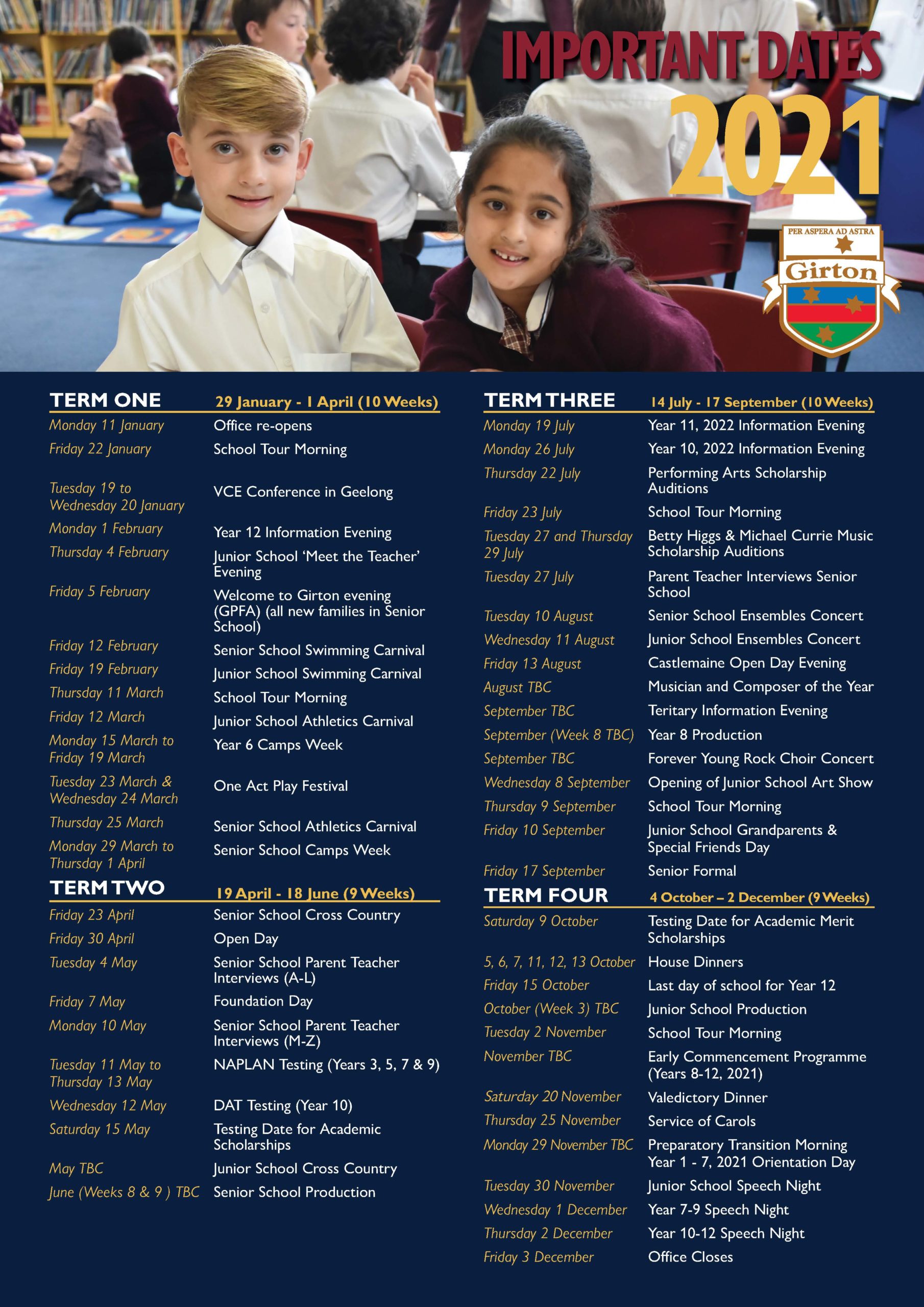 Term Dates Girton Grammar School